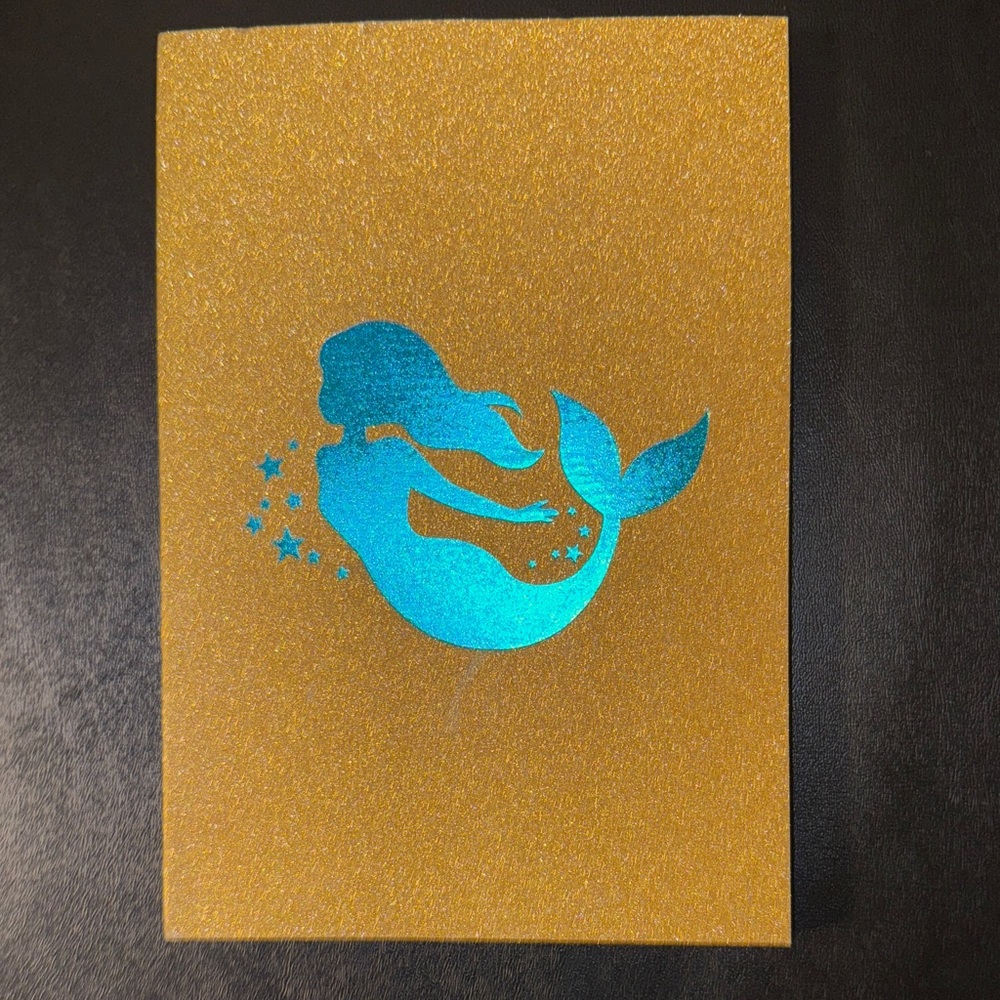 Mermaid Gold and Blue Journal, NEW